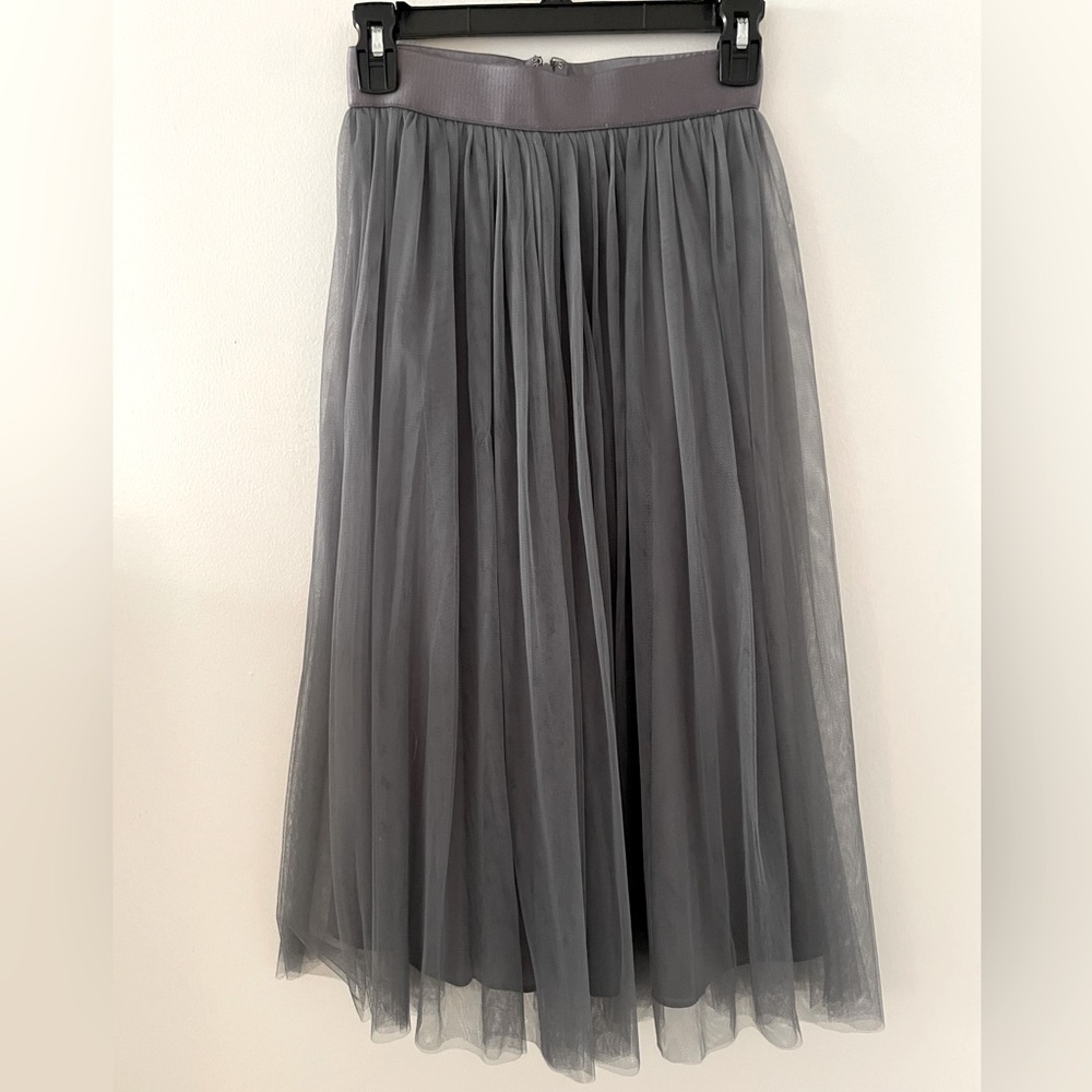 Reiss Mesh Tulle Midi Skirt